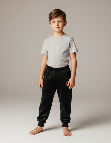 Pantalon Velours Noir Doux Enfant Confortable