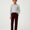 Pantalon Velours Bordeaux Enfant Élégant Droit