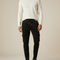 Pantalon Velours Côtelé Noir Cargo Homme Ajusté - Cordé