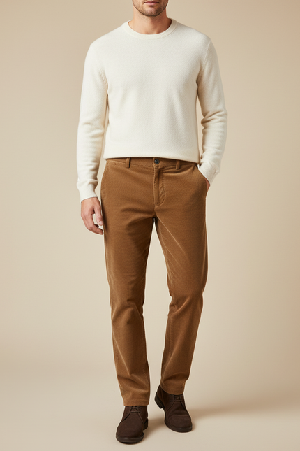 Pantalon Velours Camel Homme - Cordé