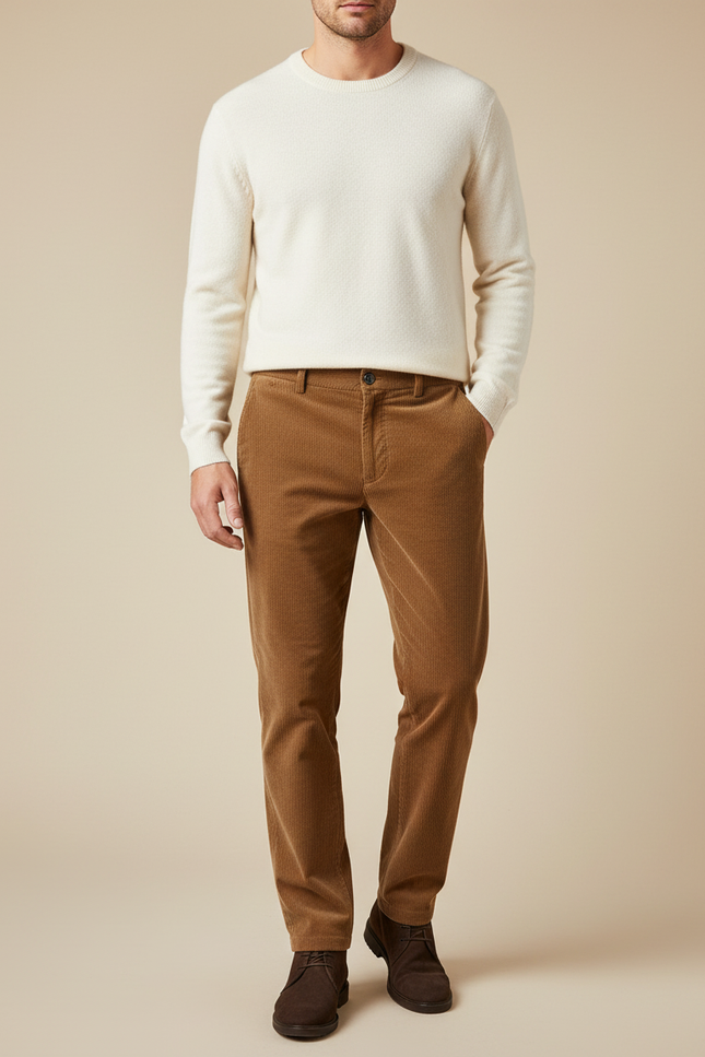 Pantalon Velours Camel Homme - Cordé