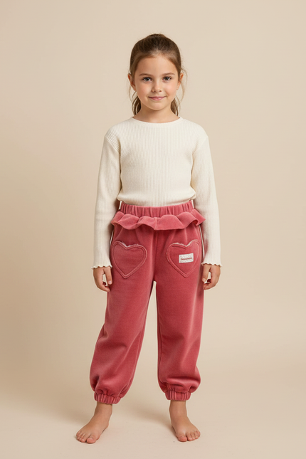 Pantalon Velours Vieux Rose