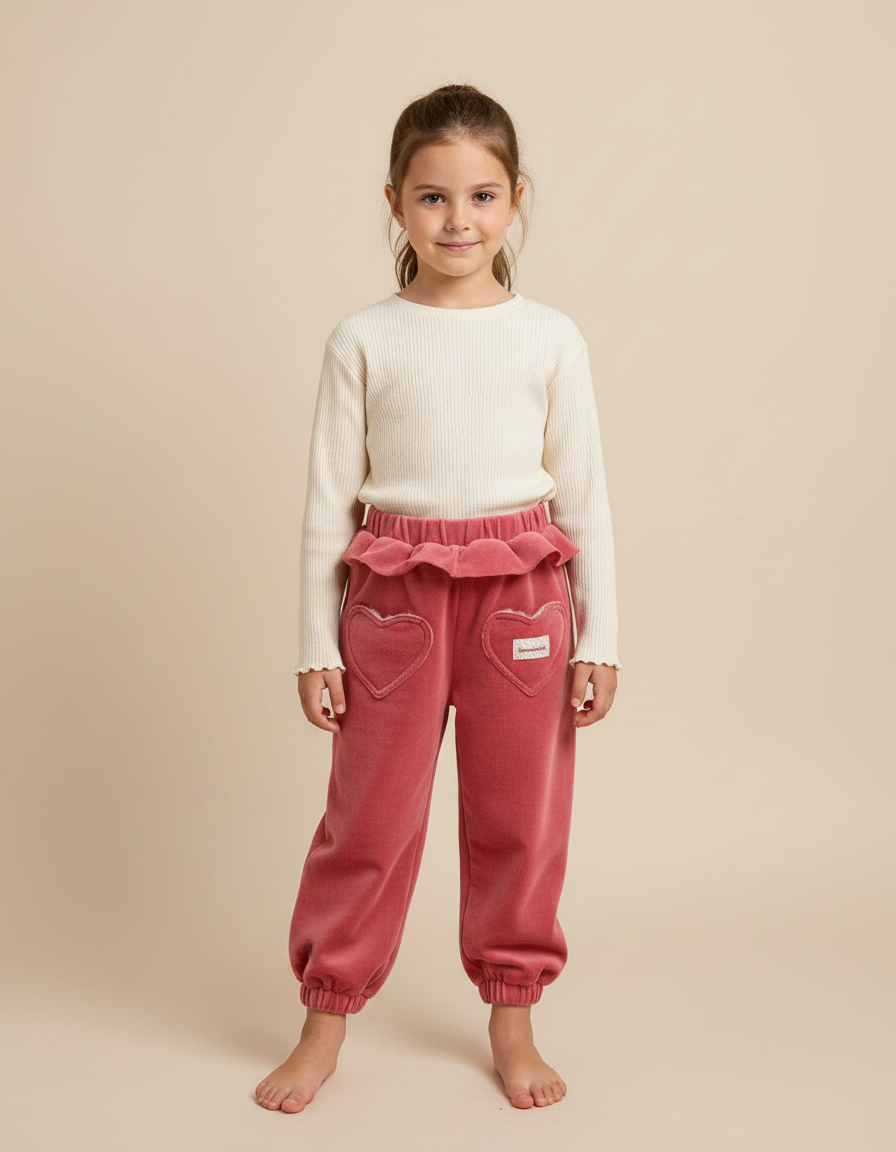 Pantalon Velours Vieux Rose