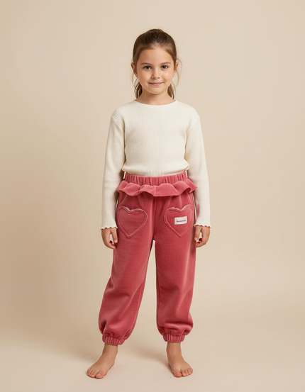 Pantalon Velours Vieux Rose
