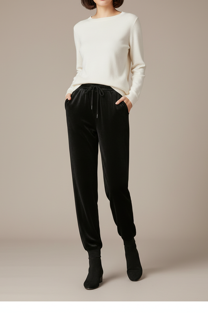 Pantalon D'intérieur Femme Velours Noir