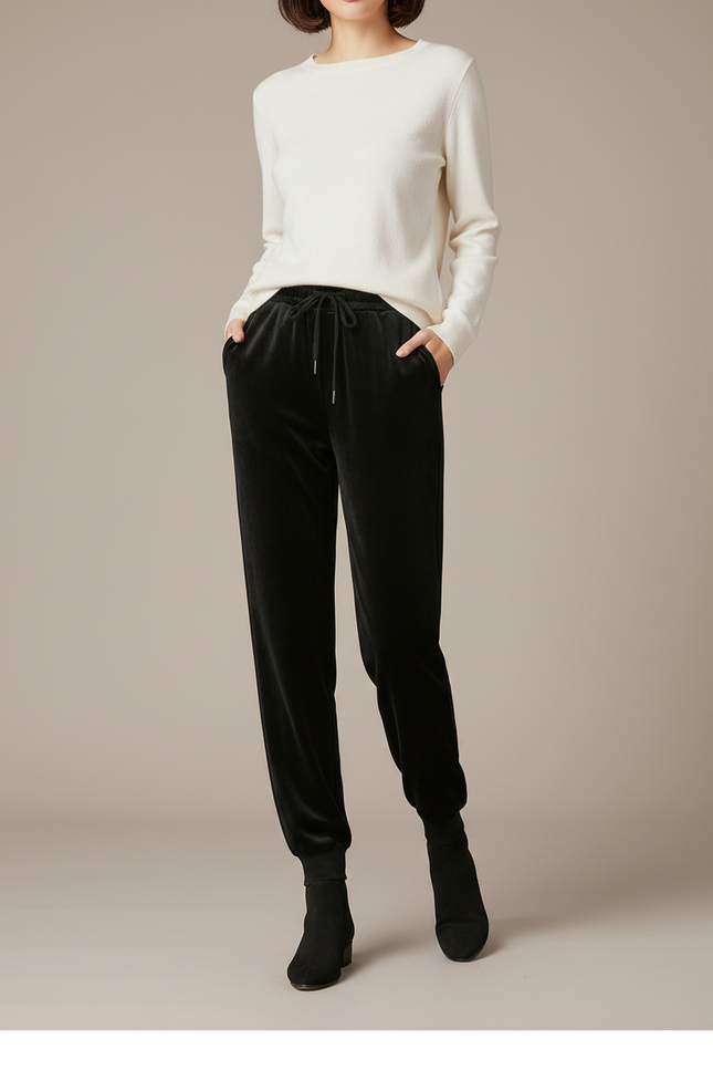 Pantalon D'intérieur Femme Velours Noir