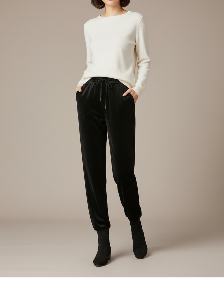 Pantalon D'intérieur Femme Velours Noir