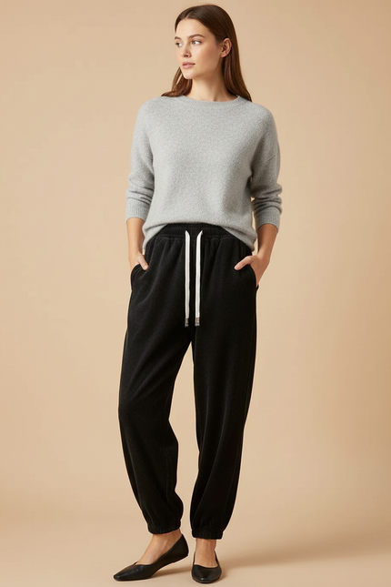 Pantalon Slouchy Velours - Noir