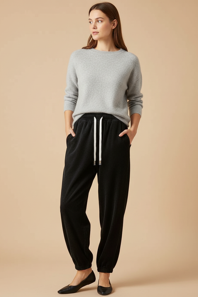 Pantalon Slouchy Velours - Noir