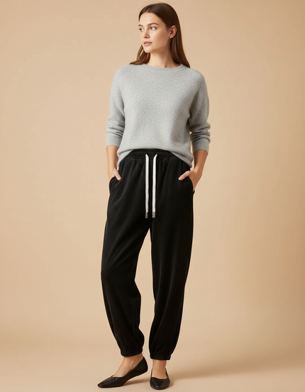 Pantalon Slouchy Velours - Noir