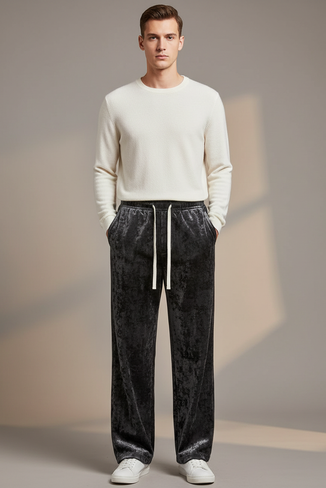 Pantalon Jogging Velours Homme - Gris