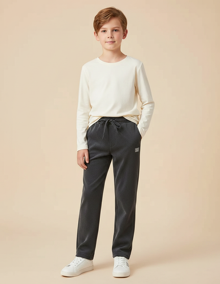 Pantalon Velours Gris Droit Décontracté Enfant