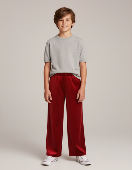 Pantalon Velours Rouge Ample Fluide Enfant