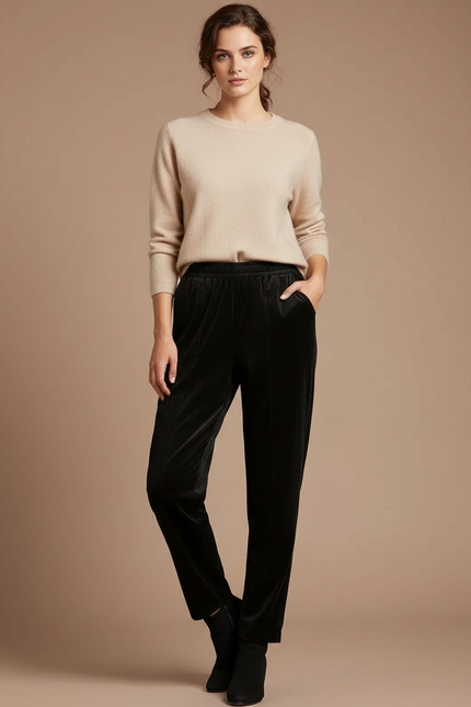 Pantalon Panne De Velours - Noir