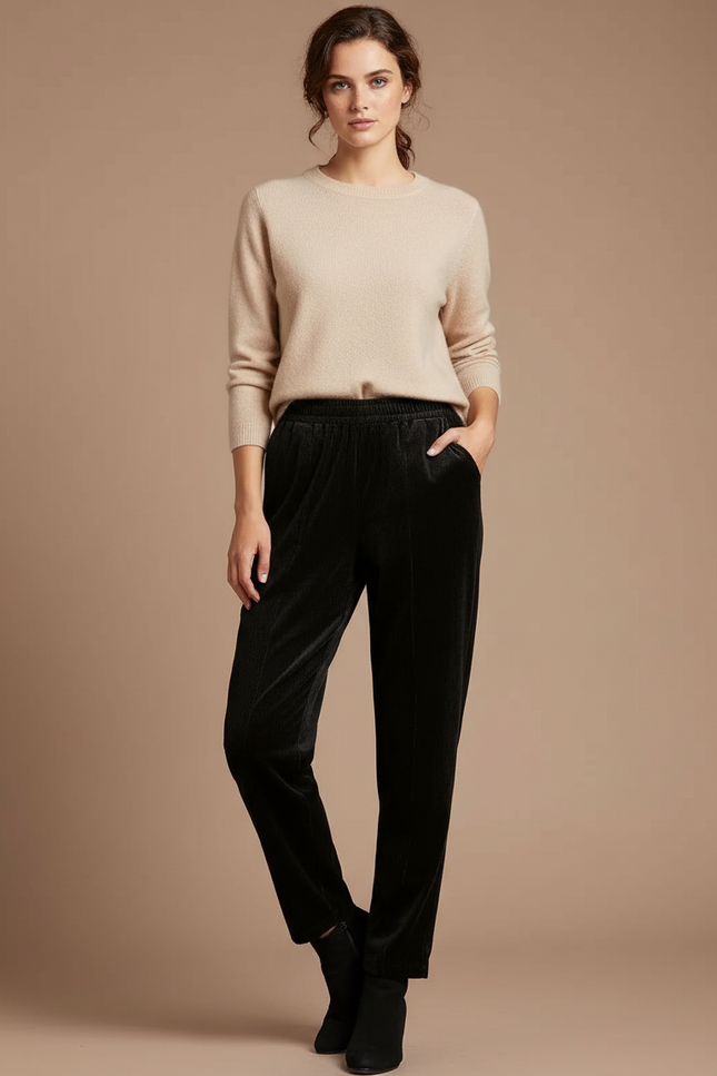 Pantalon Panne De Velours - Noir