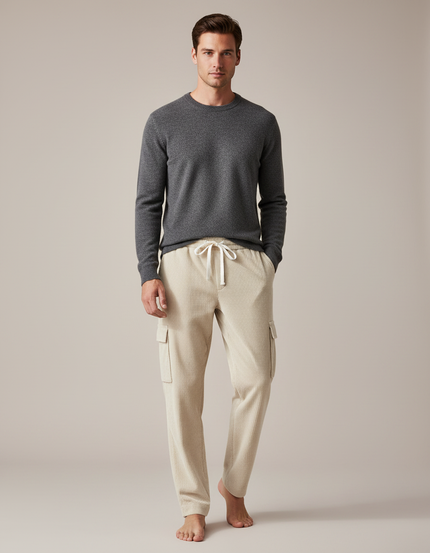 Pantalon Velour Cargo - Beige Cordé