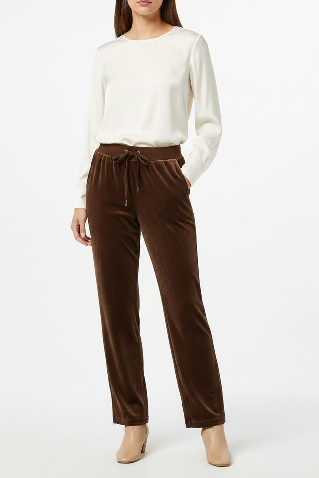 Pantalon Velours Chocolat Femme - Marron