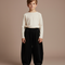 Pantalon Velours Noir Côtelé Ample Enfant Rétro - Cordé