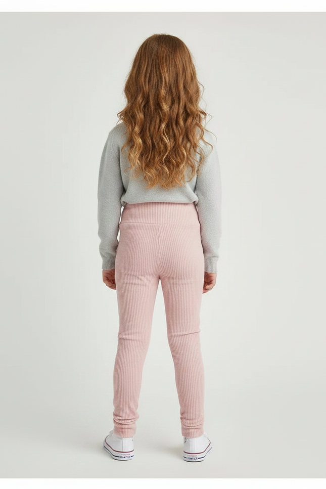 Pantalon Velours Rose Côtelé Confortable Enfant - vue 2