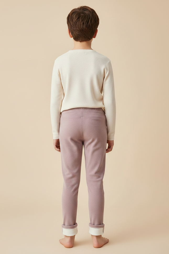 Pantalon Velours Rose Doublé Chaud Enfant - vue 2