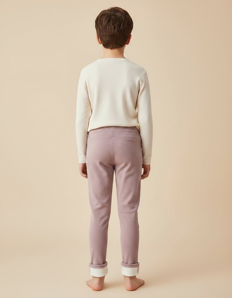 Pantalon Velours Rose Doublé Chaud Enfant - vue 2