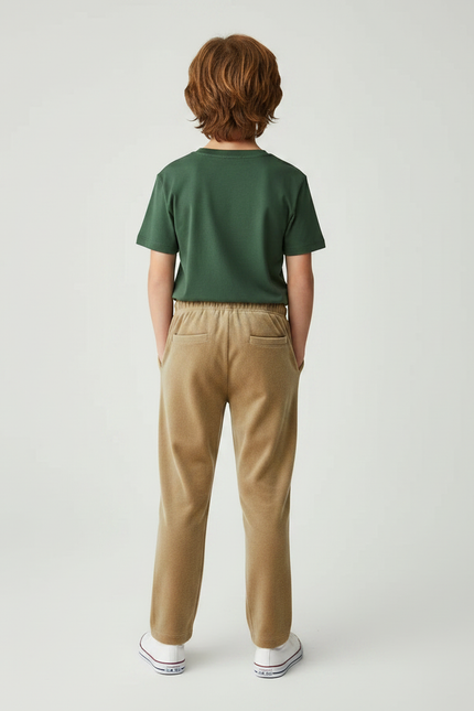 Pantalon Velours Marron Droit Cordon Enfant Confortable - vue 2