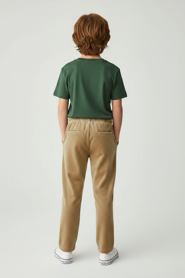 Pantalon Velours Marron Droit Cordon Enfant Confortable - vue 2