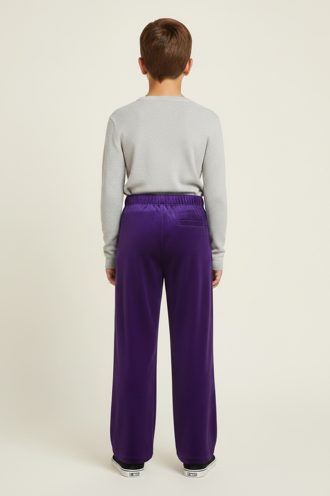 Pantalon Velours Violet Ample Fluide Enfant - vue 2