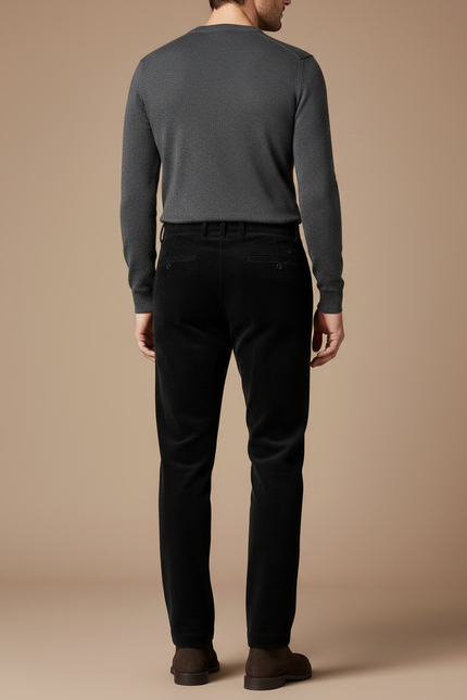 Pantalon Velours Homme Senior - Noir Cordé - vue 2