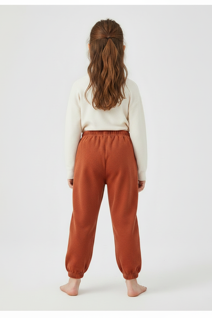 Pantalon Velours Enfant Côtelé Ample Confortable Marron - Cordé - vue 2