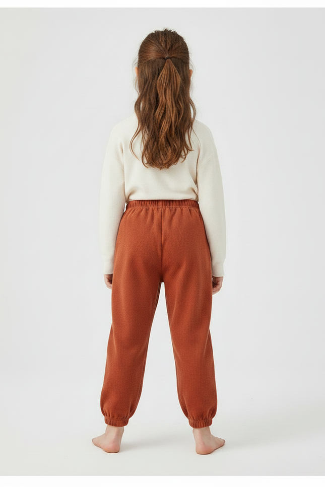 Pantalon Velours Enfant Côtelé Ample Confortable Marron - Cordé - vue 2