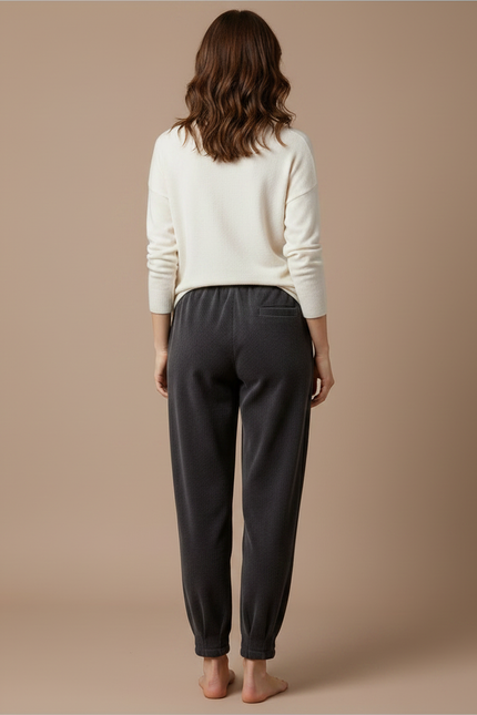 Pantalon Velours Cotelé Gris Femme - Cordé - vue 2