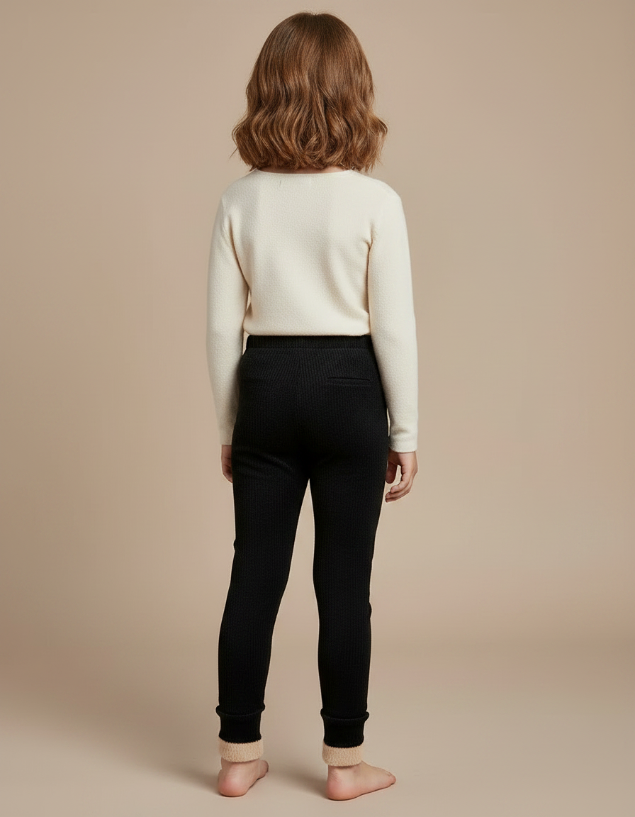 Pantalon Velours Noir Côtelé Doux Enfant - Cordé - vue 2