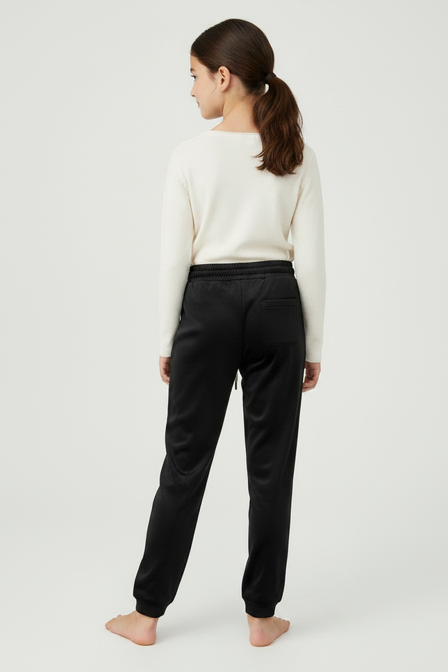 Pantalon Velours Noir Ample Enfant Sportif - vue 2