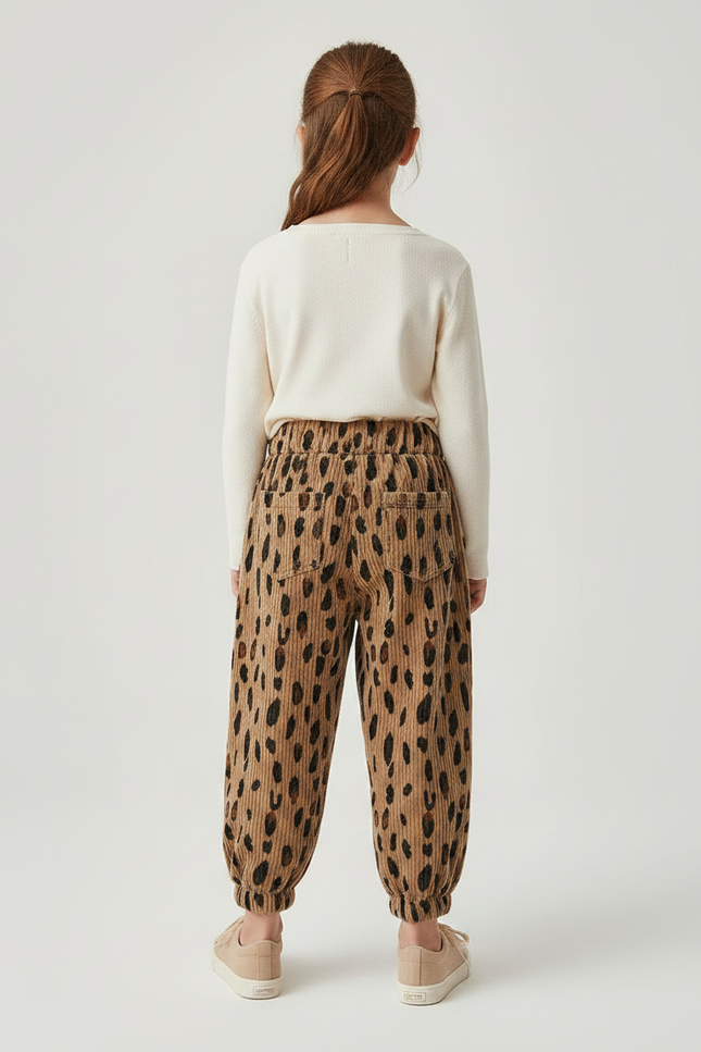 Pantalon Velour Leopard - Imprimé Cordé - vue 2