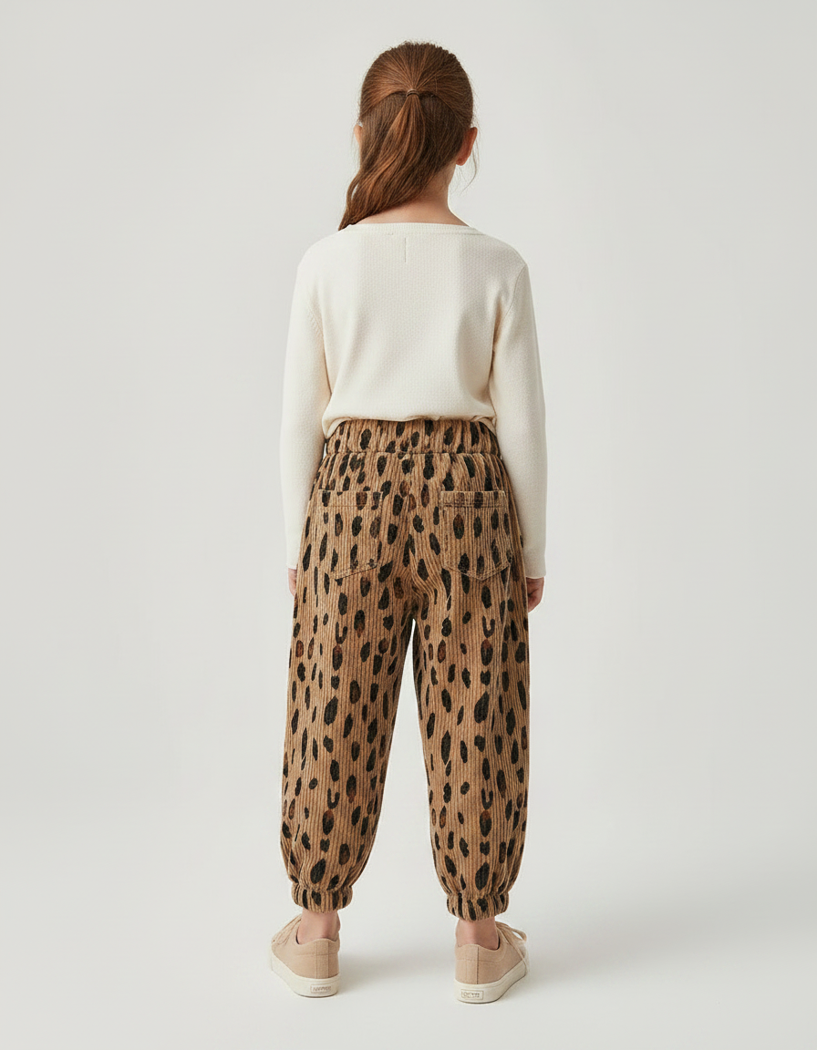 Pantalon Velour Leopard - Imprimé Cordé - vue 2