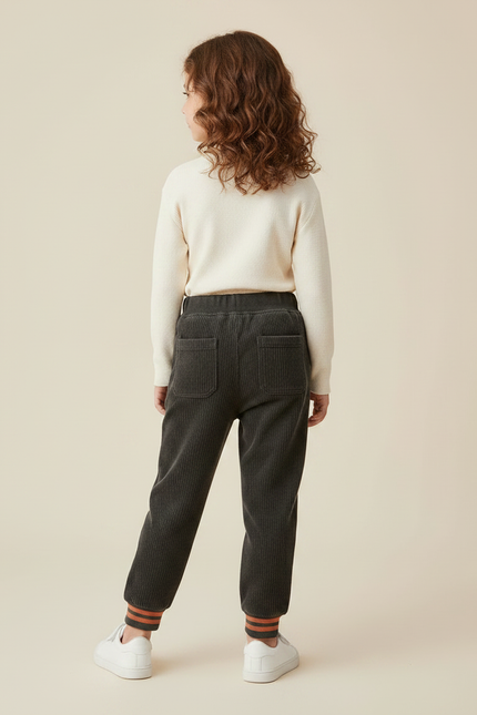 Pantalon De Velours Cotelé - Gris Cordé - vue 2
