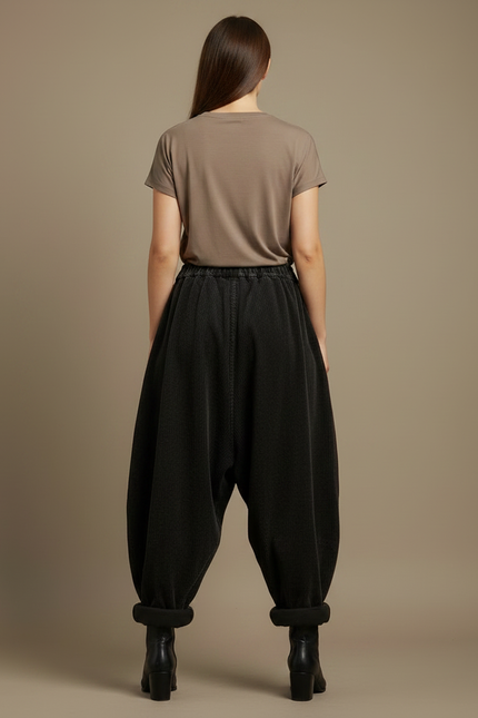 Pantalon Cargo Velours - Marron Cordé - vue 2
