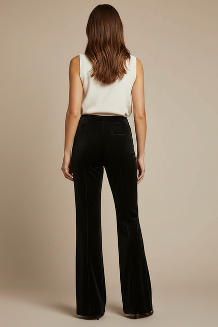 Pantalon Velours Noire Femme - vue 2