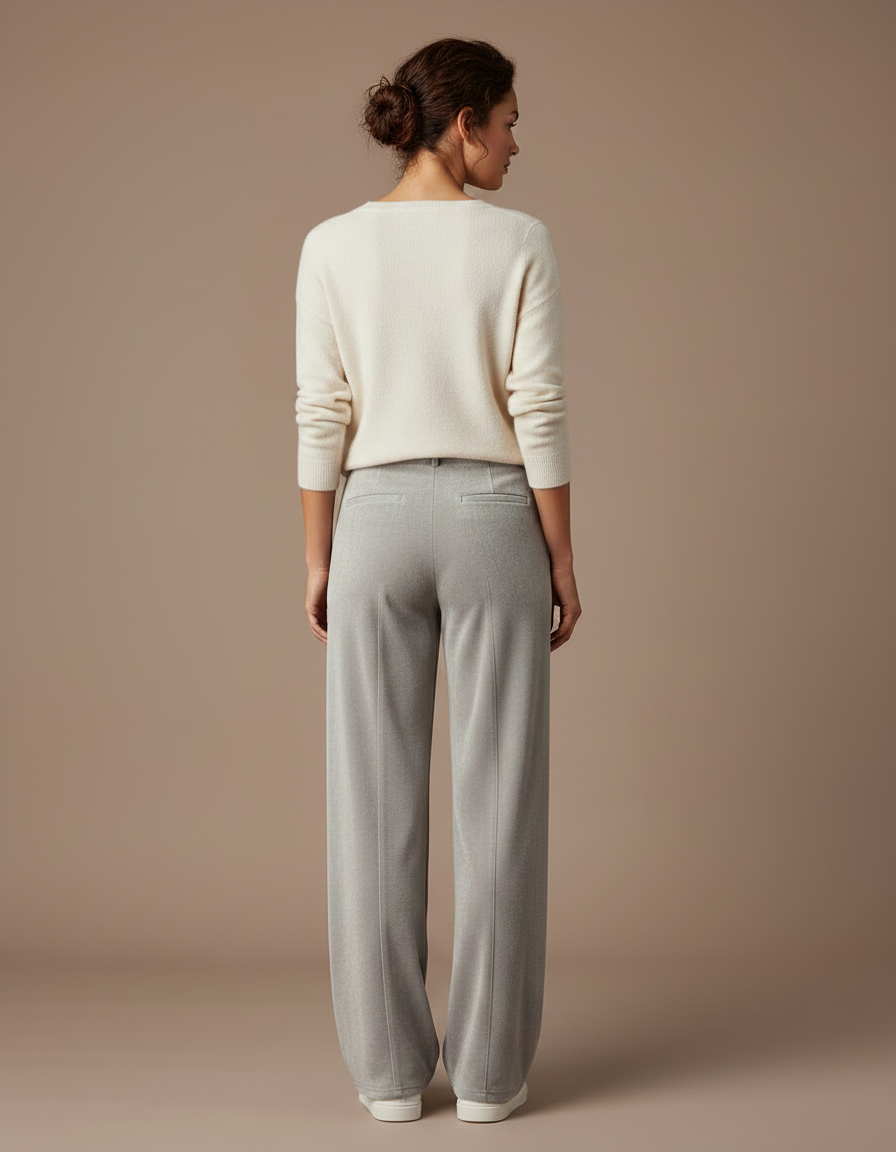 Pantalon Velours Chaud - Gris - vue 2