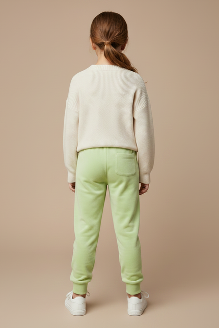 Pantalon Velours Vert Clair Doux Confortable Enfant - vue 2