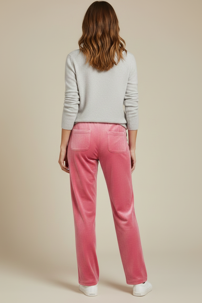 Pantalon Velours Femme Rose - vue 2
