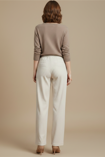 Pantalon Beige Velour Cotele - Cordé - vue 2