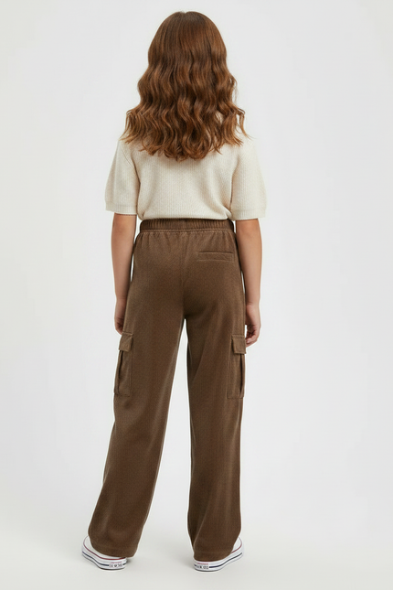 Pantalon Cargo En Velours - Marron - vue 2