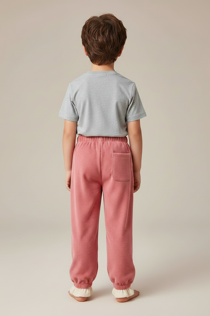 Pantalon Velours Côtelé Rose Ours Chaud Enfant - Cordé - vue 2