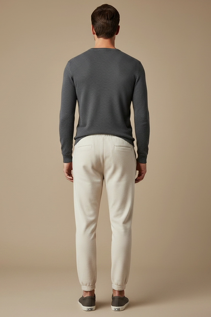 Pantalon Velours Beige Ample Décontracté Homme - Molleton - vue 2