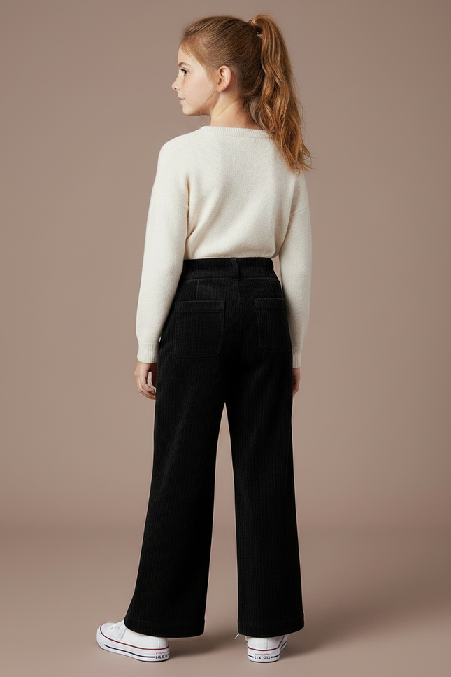 Pantalon Ample Velours Cotele - Noir Cordé - vue 2