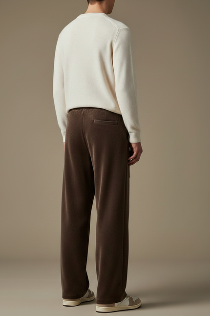 Pantalon Velours Marron Ample Décontracté Homme - vue 2