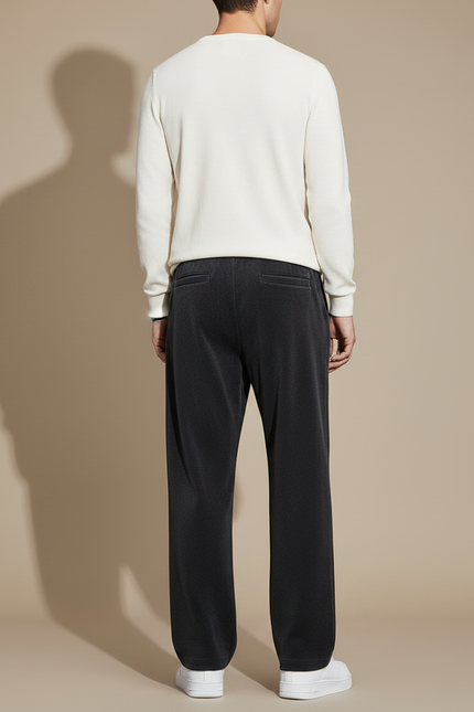 Pantalon Velours Gris Ample Décontracté Homme - vue 2