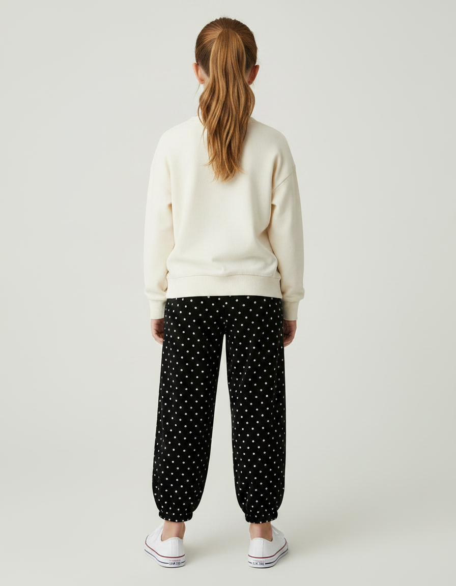Pantalon Velours Carotte - Noir Cordé - vue 2